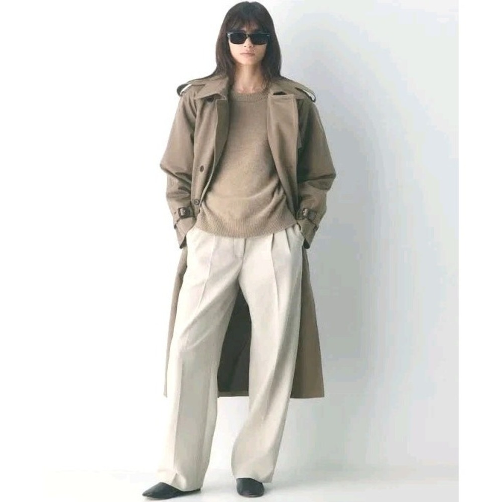 Aritzia Wilfred Effortless Relaxed Fit Pants Size 2 Gray/Ivory Color  Msrp $148